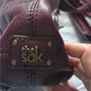 The Sak Burgundy Leather Crossbody Bag